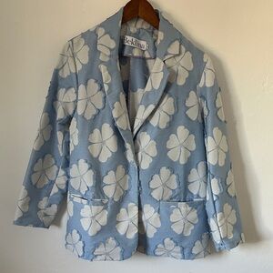 Belkina Floral Blue and White Blazer
